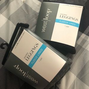 2 Fleece lined leggings.